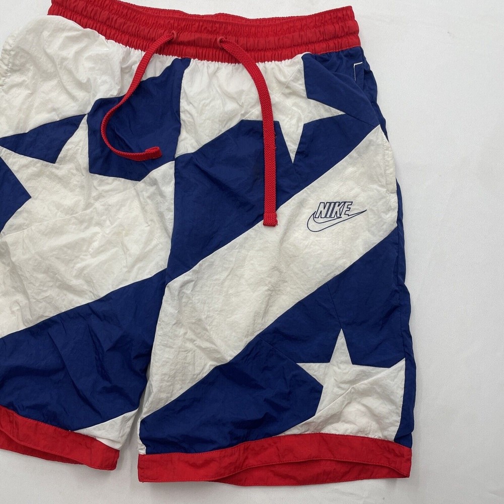Nike Mens M USA Flag Dri Fit Basketball Shorts Star Red White Blue Athletic Gym - Picture 3 of 10